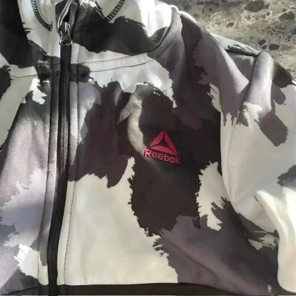 Reebok Boys' Full Zip Hooded Camo Jacket (Size 7)